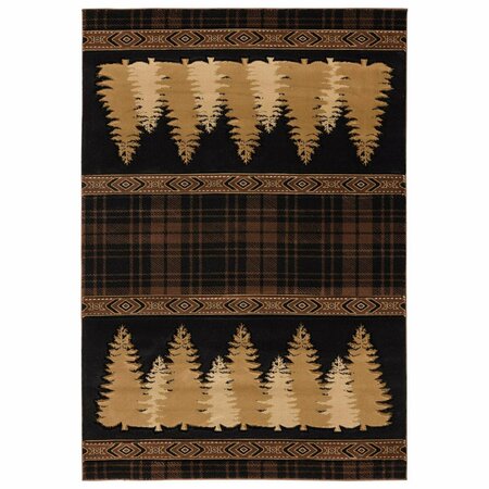 UNITED WEAVERS OF AMERICA Cottage Woodland Brown Area Rectangle Rug, 2 ft. 7 in. x 4 ft. 2 in. 2055 41350 35C